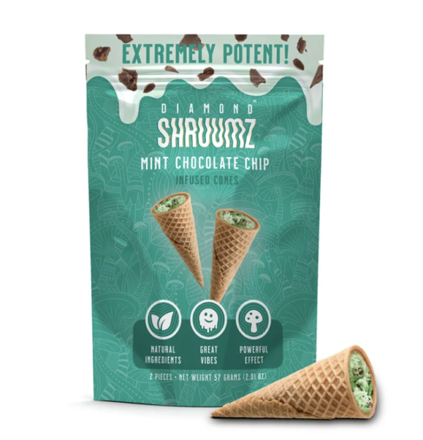 Diamond Shruumz Mint Chocolate Chip Cones